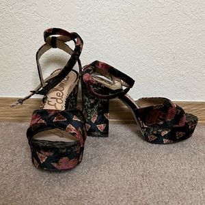 Sam Edelman Velvet platforms